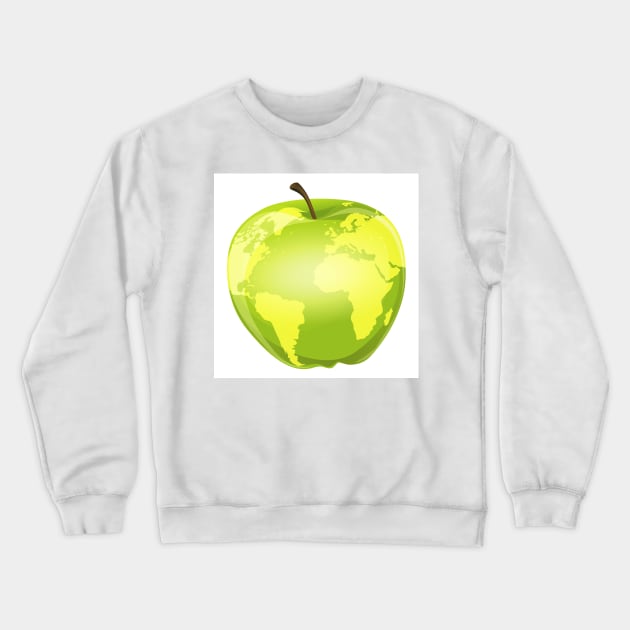 apple with geographic contours Crewneck Sweatshirt by devaleta